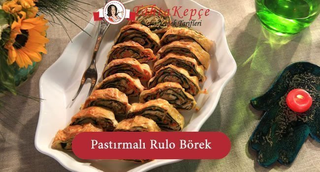 pastırmalı rulo börek